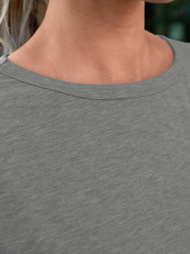 AUTOMET Womens Tops Shorts Sleeve Shirts for Summer Spring Beach Vacation Plus Size Oversized Casual Tee for Teen Girls 2025 02_Grey XL - Image 5