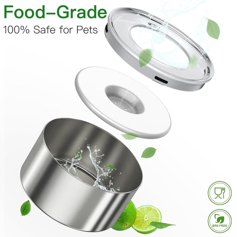 Techphardo 1Gallon Slobber Stopper Water Bowl for Dogs, US Patented Splash-Proof Paws Lid, 18/8 Stainless Steel, Anti-Slip Base, No Spill for Messy Large Medium Dogs, Ear Protection for Floppy-Eared Breeds - Image 2