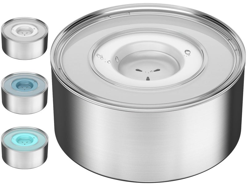 Techphardo 1Gallon Slobber Stopper Water Bowl for Dogs, US Patented Splash-Proof Paws Lid, 18/8 Stainless Steel, Anti-Slip Base, No Spill for Messy Large Medium Dogs, Ear Protection for Floppy-Eared Breeds - Image 1