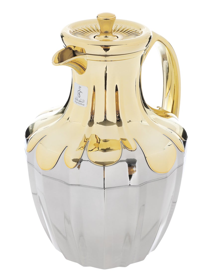 Alsaif Gallery Everest Shaden Thermos, 1 liter, thermal glass inner shell - Silver Gold - Image 5