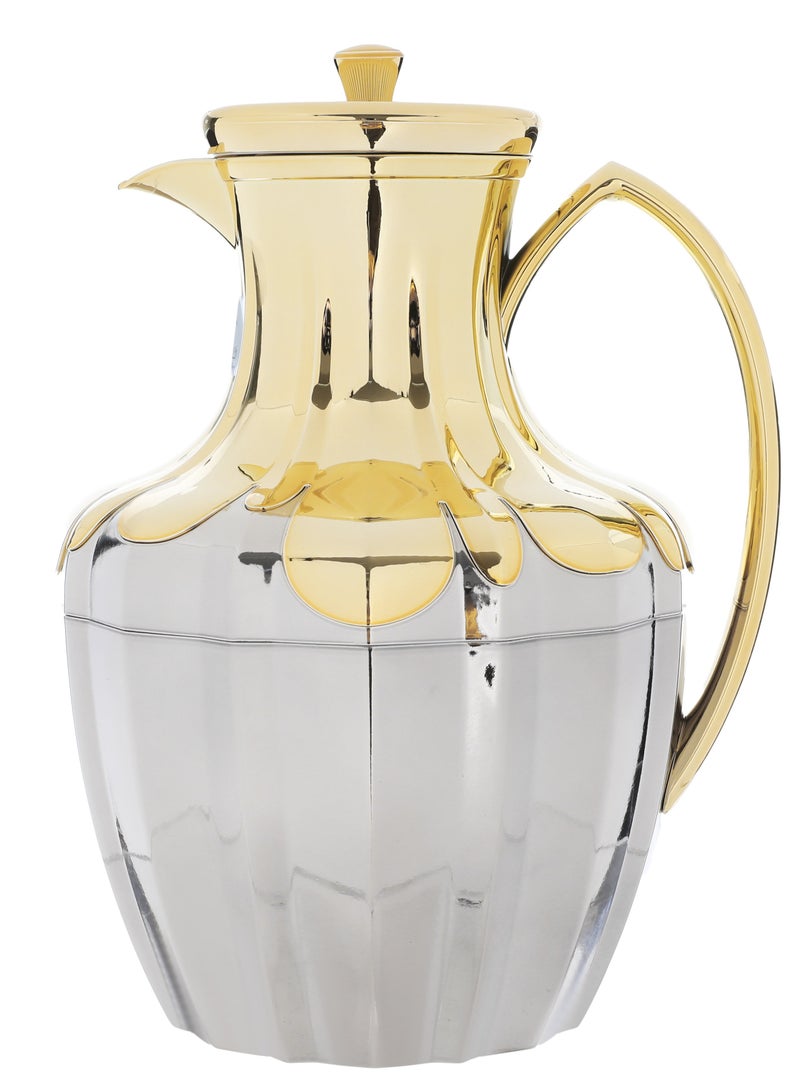 Alsaif Gallery Everest Shaden Thermos, 1 liter, thermal glass inner shell - Silver Gold - Image 2