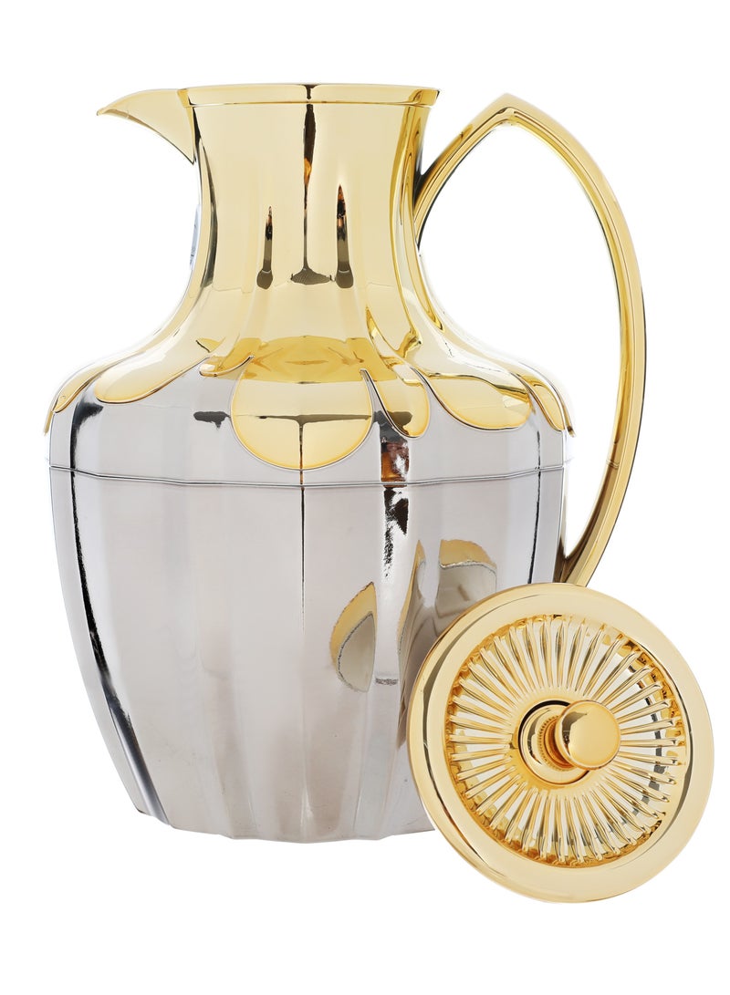 Alsaif Gallery Everest Shaden Thermos, 1 liter, thermal glass inner shell - Silver Gold - Image 4