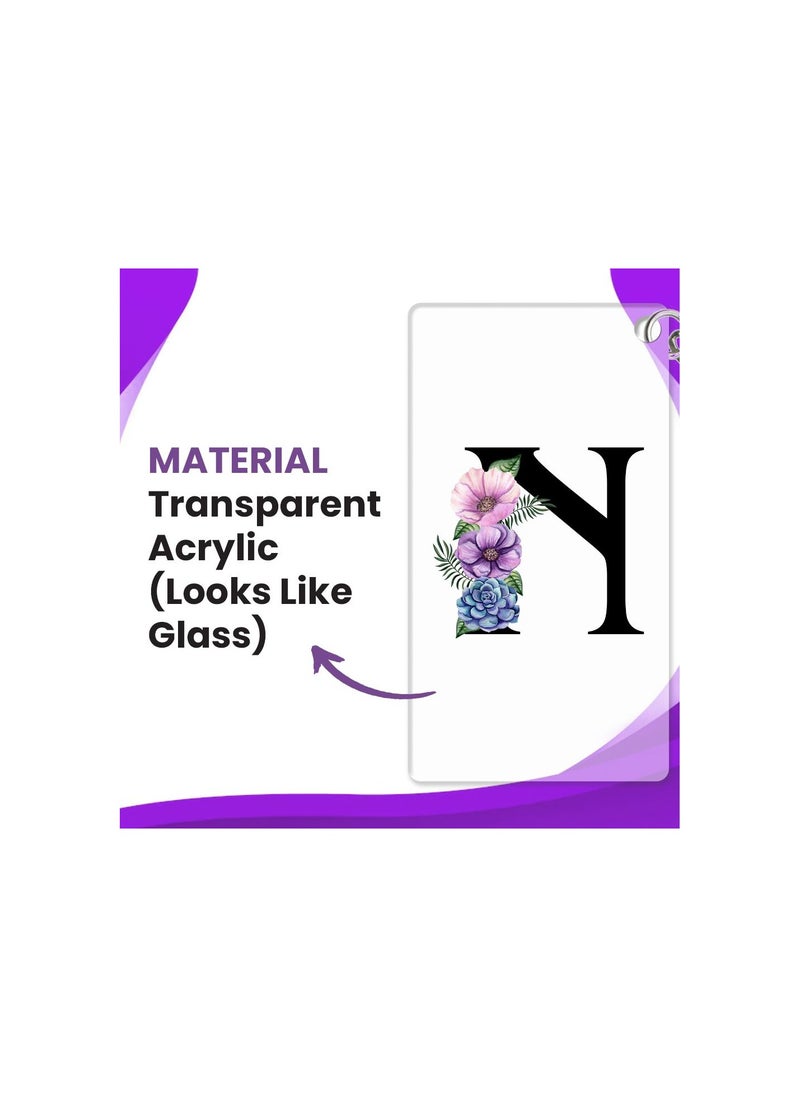 PRINTSHOP4ME Acrylic Alphabet A-Z Initial Letter Keychain for Women Bag Charms Purse Charms For Handbags Pendant Key Ring for Purse Handbags Women Girl Key Ring for Backpack  - Image 2