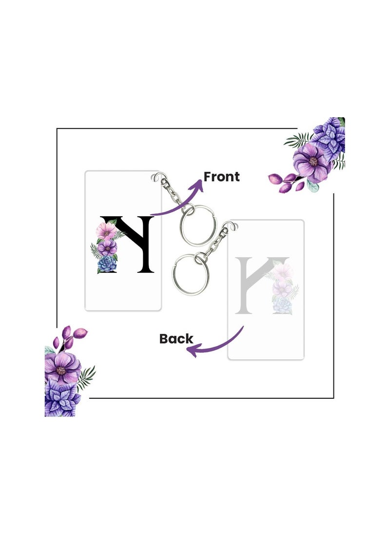 PRINTSHOP4ME Acrylic Alphabet A-Z Initial Letter Keychain for Women Bag Charms Purse Charms For Handbags Pendant Key Ring for Purse Handbags Women Girl Key Ring for Backpack  - Image 4