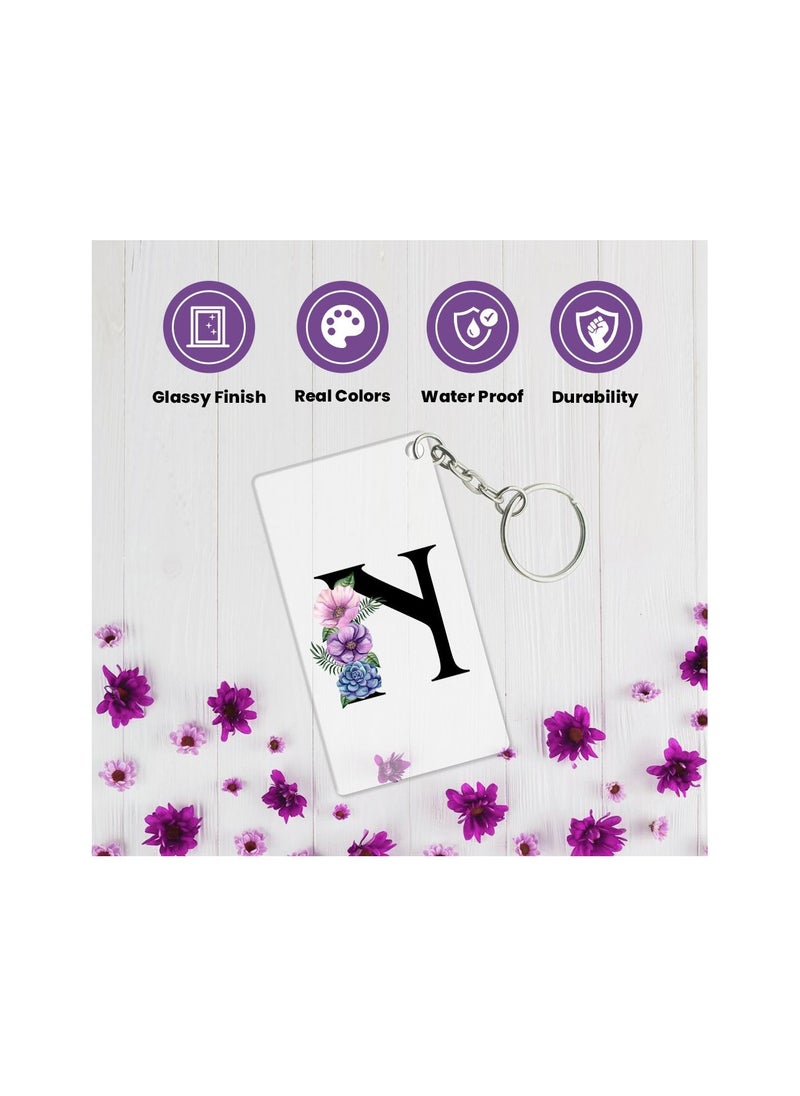 PRINTSHOP4ME Acrylic Alphabet A-Z Initial Letter Keychain for Women Bag Charms Purse Charms For Handbags Pendant Key Ring for Purse Handbags Women Girl Key Ring for Backpack  - Image 5