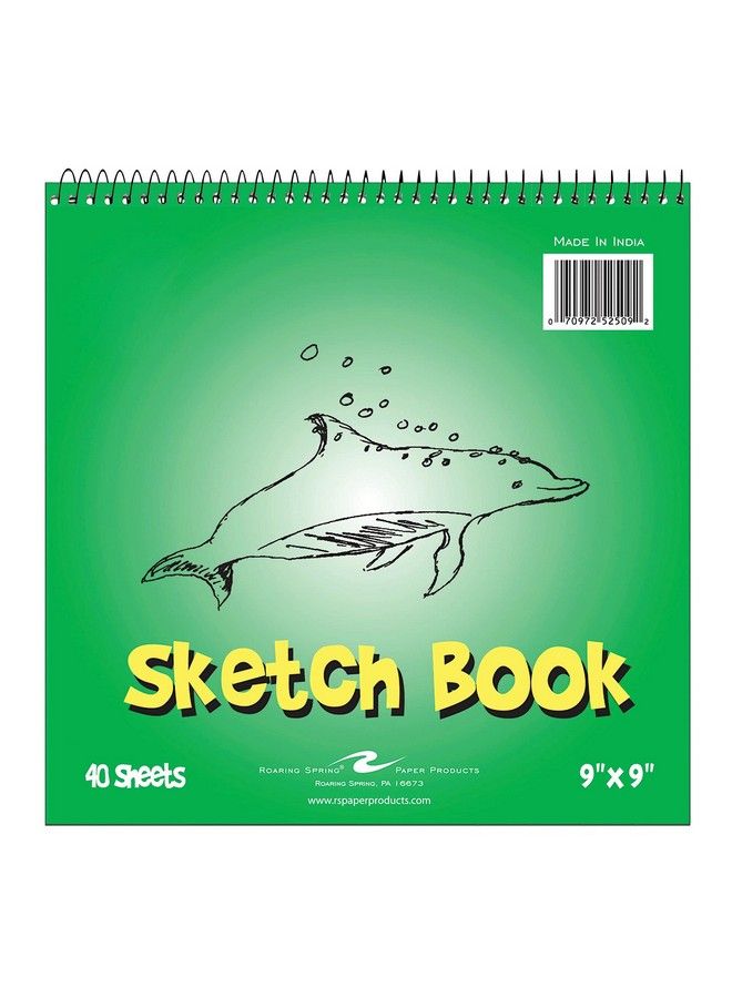Roaring Spring Kids Spiral Art Sketch Book 9" X 9" 40 Sheets 20 Drawing Paper - Image 1