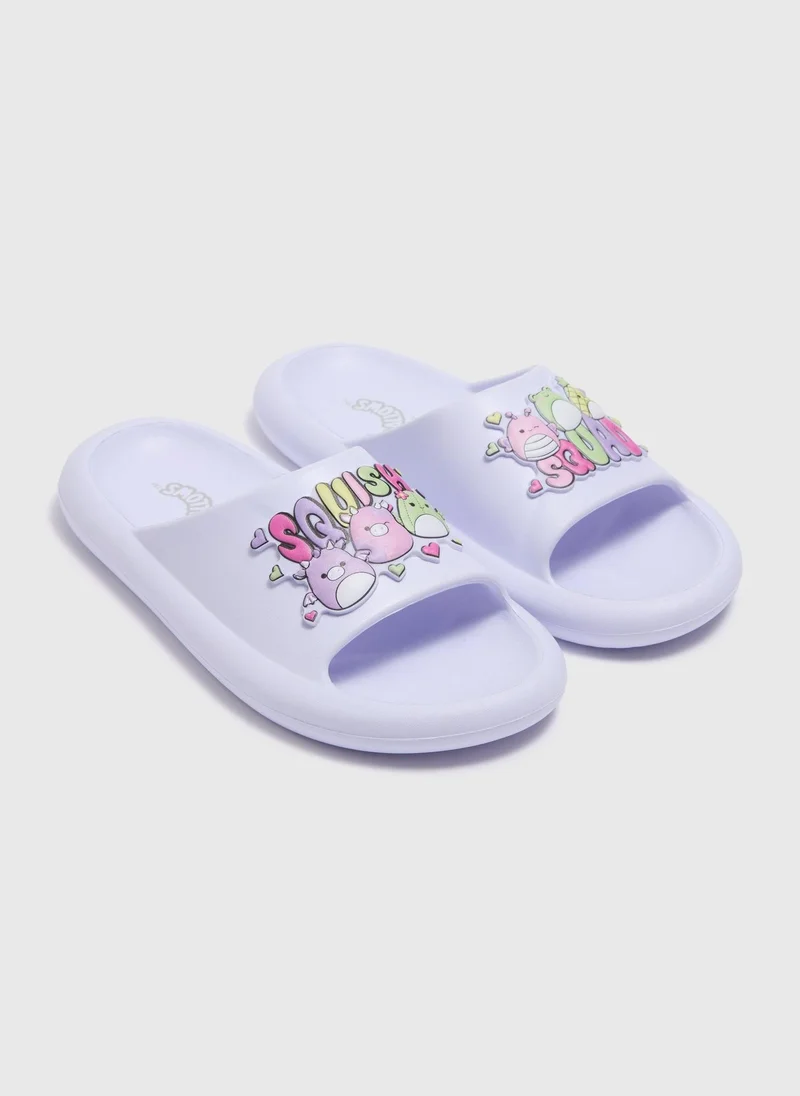 Matalan Squishmallows Girls Lilac Sliders