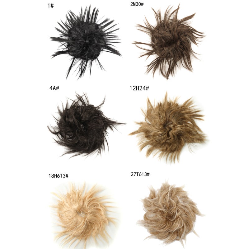 Women's Curly Hair Bun Wigs Messy Ponytail Hair Wrap Chicken Tail Hair Bands Fluffy Wig Hair Band Synthetic Hair Extension - Image 3