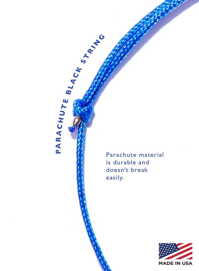 NAZ COLLECTION - Handmade Evil Eye Bracelet Royal Blue String Kabbalah Protection Hamsa Adjustable Mexican Bracelet Mal De Ojo Luck Amulet for Women Men Family Friends (Royal blue) - Image 4