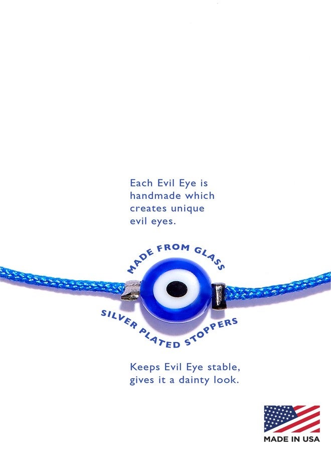 NAZ COLLECTION - Handmade Evil Eye Bracelet Royal Blue String Kabbalah Protection Hamsa Adjustable Mexican Bracelet Mal De Ojo Luck Amulet for Women Men Family Friends (Royal blue) - Image 2
