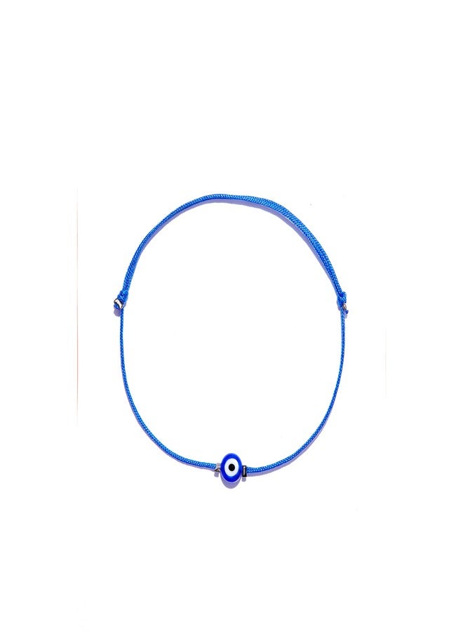 NAZ COLLECTION - Handmade Evil Eye Bracelet Royal Blue String Kabbalah Protection Hamsa Adjustable Mexican Bracelet Mal De Ojo Luck Amulet for Women Men Family Friends (Royal blue) - Image 1