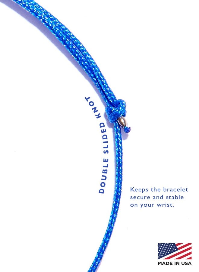 NAZ COLLECTION - Handmade Evil Eye Bracelet Royal Blue String Kabbalah Protection Hamsa Adjustable Mexican Bracelet Mal De Ojo Luck Amulet for Women Men Family Friends (Royal blue) - Image 3