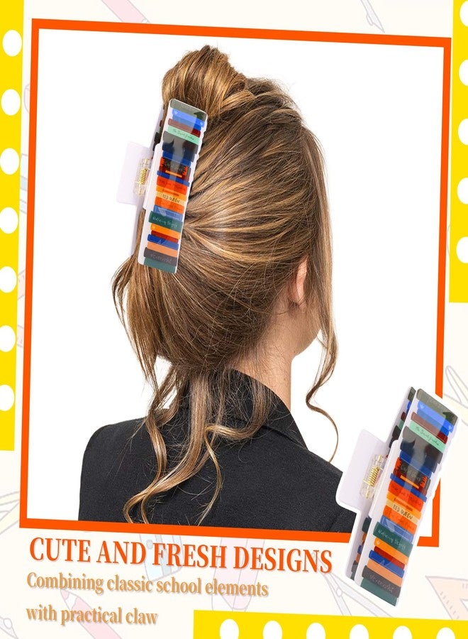 KICOSY 3PCS Book Hair Claw Clips - Funny Back to School Hair Accessories for Teacher Student - Fun & Functional School Supplies - Image 2