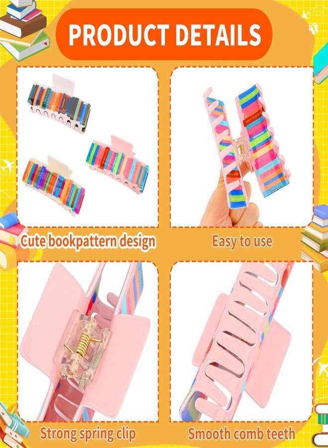 KICOSY 3PCS Book Hair Claw Clips - Funny Back to School Hair Accessories for Teacher Student - Fun & Functional School Supplies - Image 5
