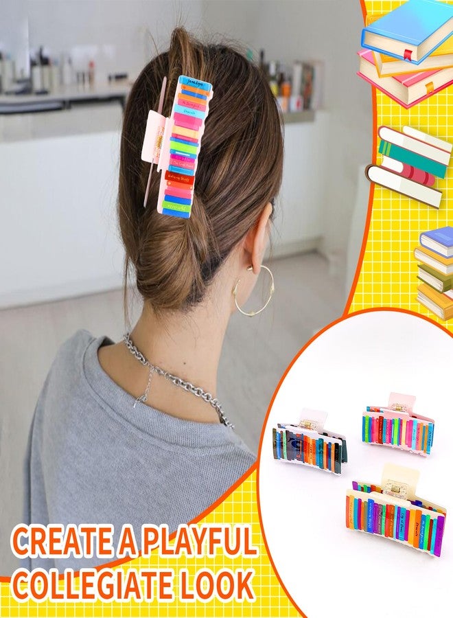 KICOSY 3PCS Book Hair Claw Clips - Funny Back to School Hair Accessories for Teacher Student - Fun & Functional School Supplies - Image 3