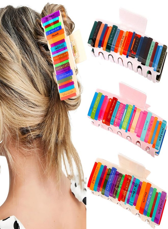 KICOSY 3PCS Book Hair Claw Clips - Funny Back to School Hair Accessories for Teacher Student - Fun & Functional School Supplies - Image 1