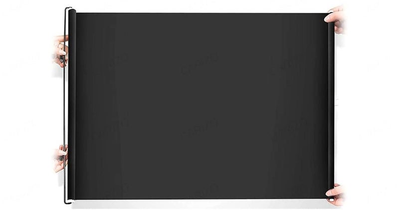 CARIZO Car Front Windshiled Roller Sun Shade, Retractable Sunshade, Locks Sun and Keeps Car Cool, Self-Retracting Design Compatible with Kia Carens (2022) - Image 1