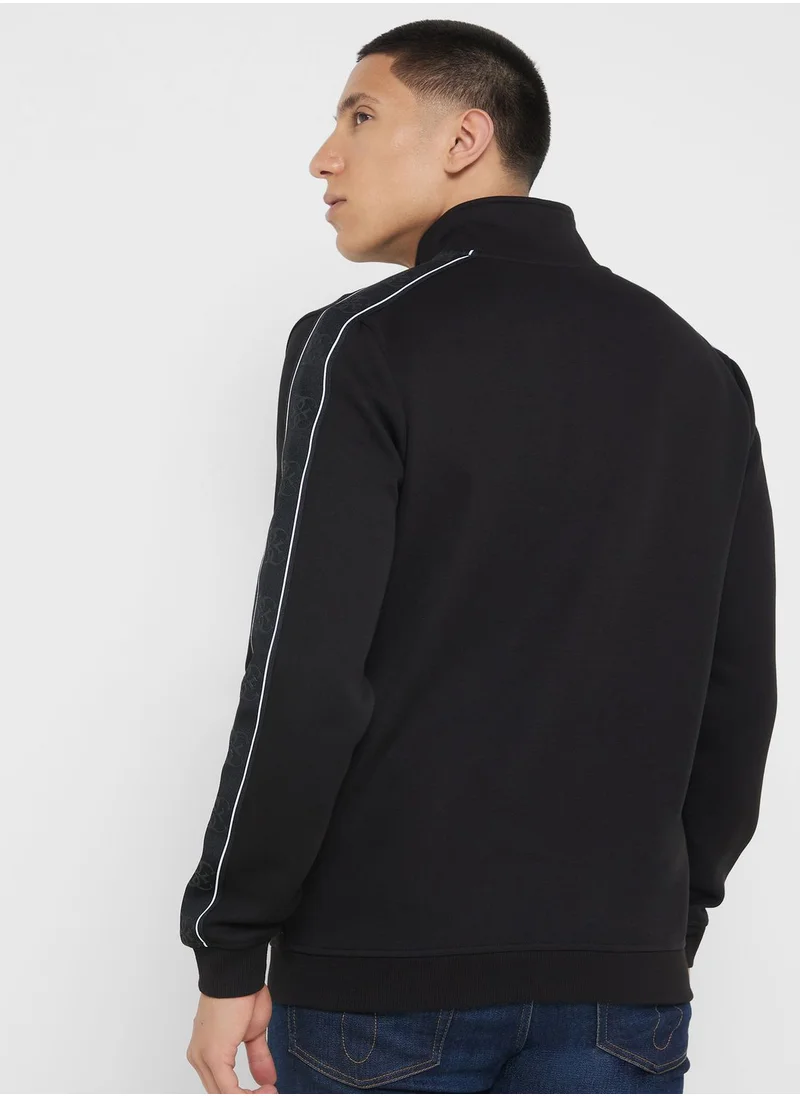 GUESS Logo Zip Through  Sweatshirt