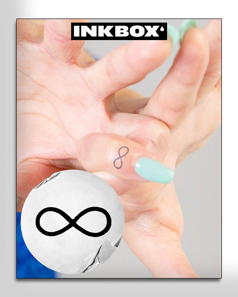 Inkbox Temporary Tattoos SemiPermanent Tattoo One Premium Easy Long Lasting WaterResistant Temp Tattoo with For Now Ink Lasts 12 Weeks Infinity Tattoo 1 x 1 in Ad Infinitum