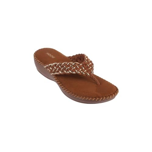 Mochi Women Tan Thong Comfort Slip-on Sandal UK/6 EU/39 (44-151) - Image 3