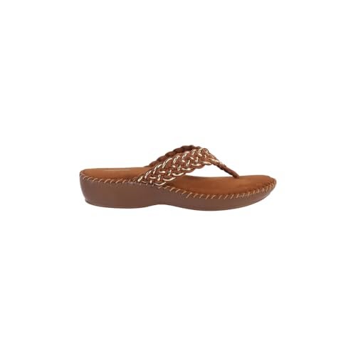 Mochi Women Tan Thong Comfort Slip-on Sandal UK/6 EU/39 (44-151) - Image 4