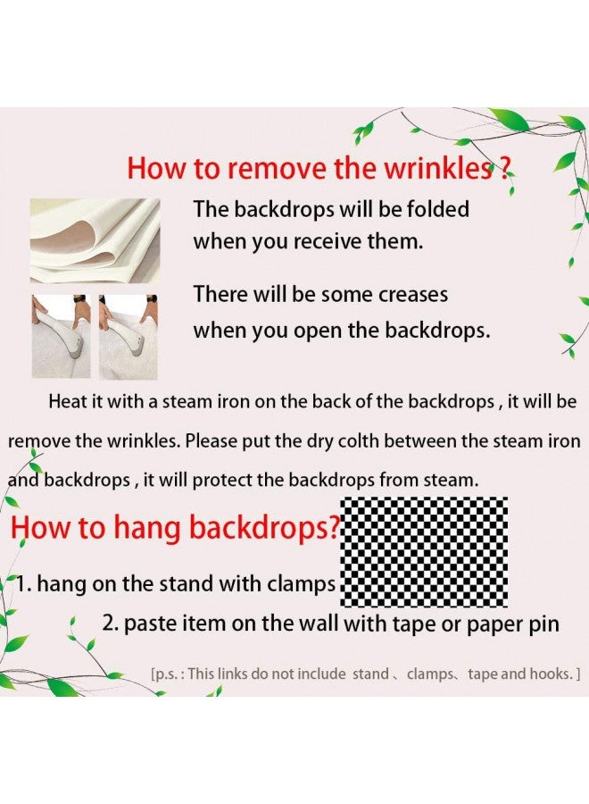 Fanghui Cosplay Party Banner Checkered Flag Photography Backdrop Vinyl 7x5ft Photo Background White and Black Racing Checker Texture Grid Birthday Chess Board Decoration Supplies Photo Booth Studio Props - Image 2