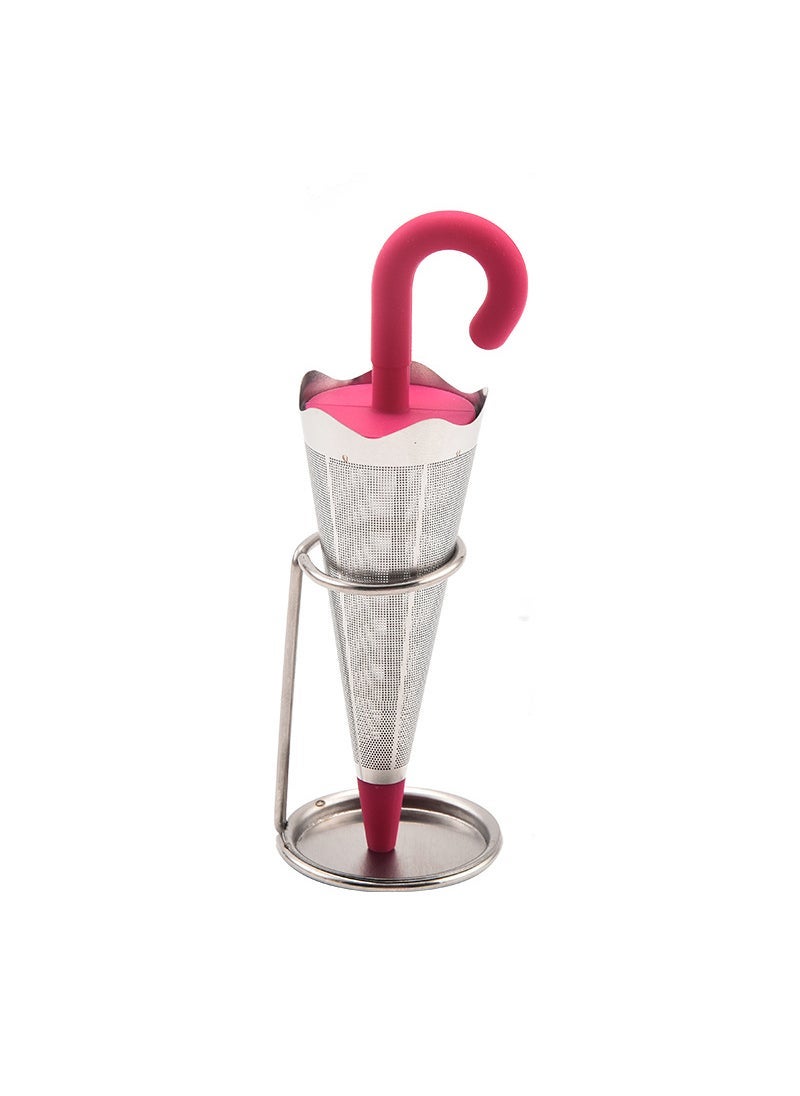 Generic - Creative Umbrella Tea Infuser Silicone Stainless Filter Grey - Image 1