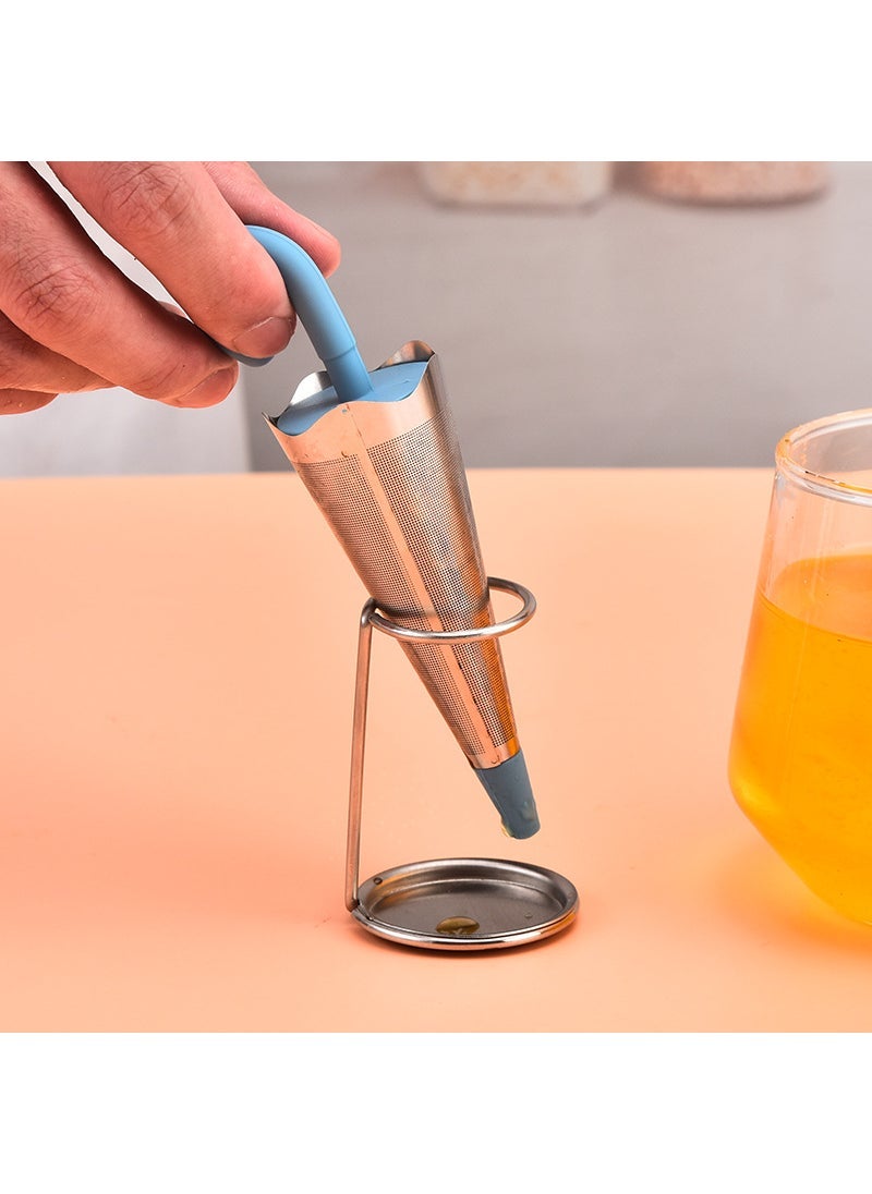 Generic - Creative Umbrella Tea Infuser Silicone Stainless Filter Grey - Image 1