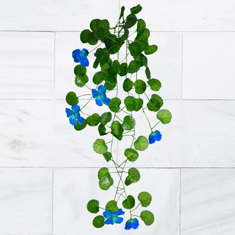 DecoreBugs Artificial Flower Plants Leaves Hanging Ivy Garlands Plant Greenery Vine Creeper Home Decor Door Wall Balcony Decoration Party Festival Craft (Pack of 1) - Image 1