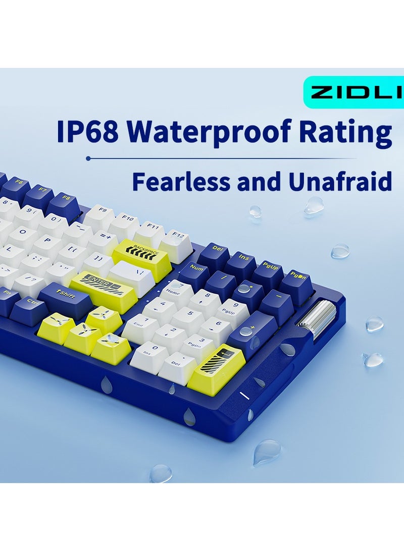 ZIDLI K98 Mechanical Keyboard - RGB Lighting, Optical Switches (Linear/Tactile), PBT Keycaps, IP68 Waterproof/Dustproof, 6 Versions Available - Image 4