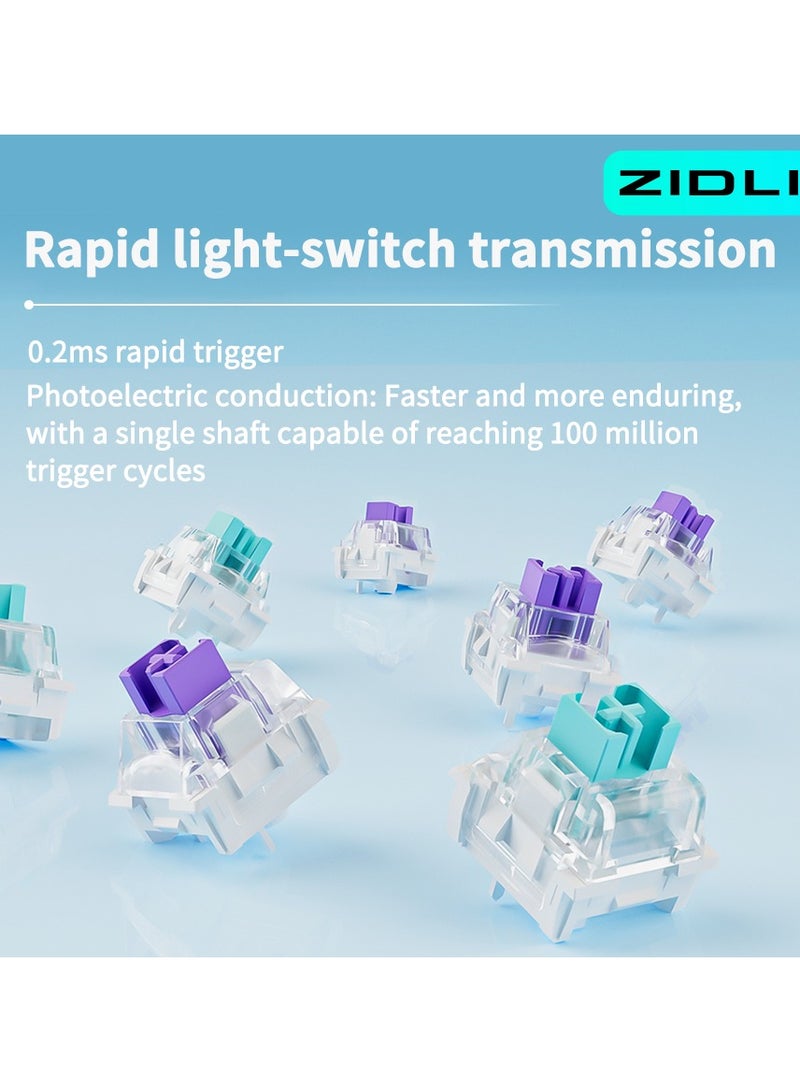 ZIDLI K98 Mechanical Keyboard - RGB Lighting, Optical Switches (Linear/Tactile), PBT Keycaps, IP68 Waterproof/Dustproof, 6 Versions Available - Image 5