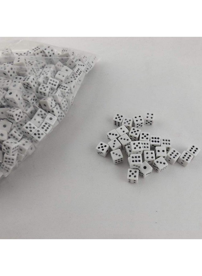Luzen 200Pcs 8mm White Dice with Black Dots 6 Sided Dice Games Dice for Activity,Teaching Math,Playing Games,Party Favors,Toy Gifts - Image 2