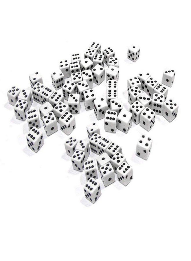 Luzen 200Pcs 8mm White Dice with Black Dots 6 Sided Dice Games Dice for Activity,Teaching Math,Playing Games,Party Favors,Toy Gifts - Image 1