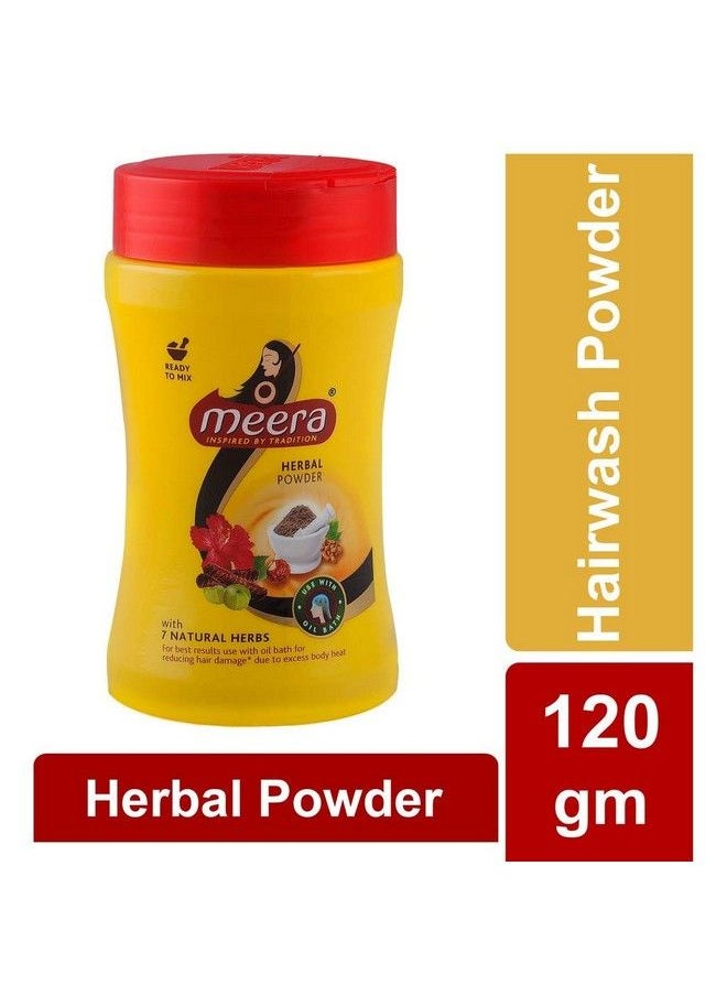 MEERA Caninkare Meera Herbal Hair Wash Powder With 7 Natural Herbs 120 G (Pack Of 3)  - Image 3