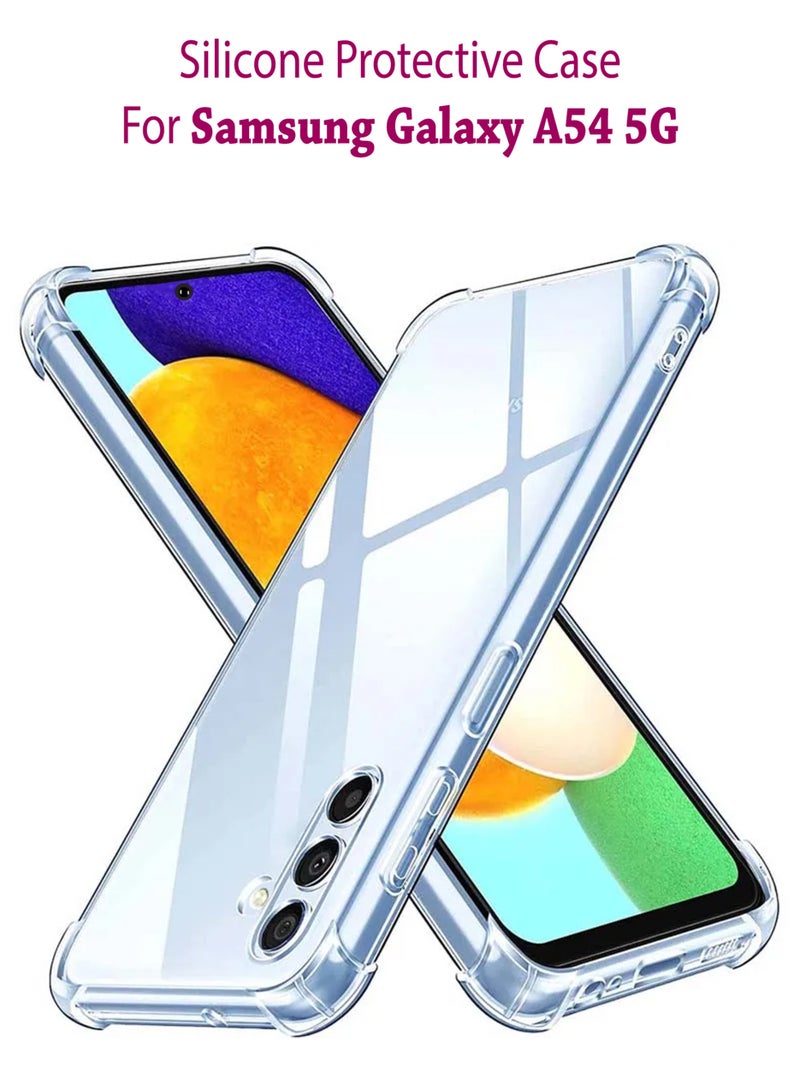 Waldic Shockproof Silicone Protective Back Case Cover For Samsung Galaxy A54 5G Clear - Image 1