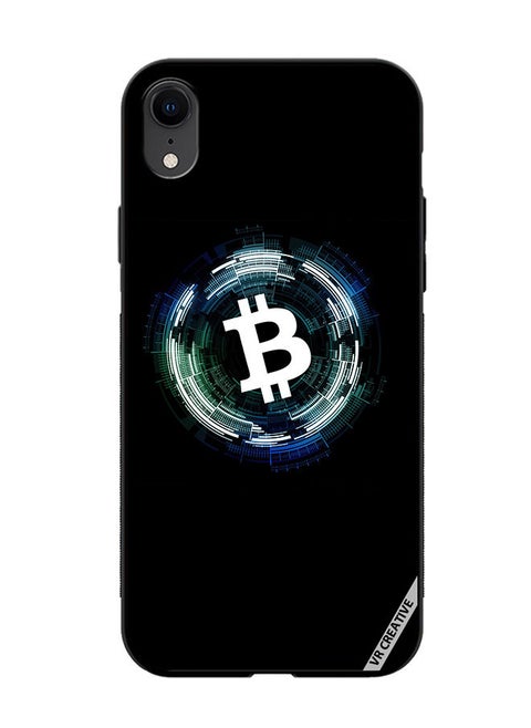 Protective Case Cover For Apple iPhone XR Bitcoin Design Multicolour