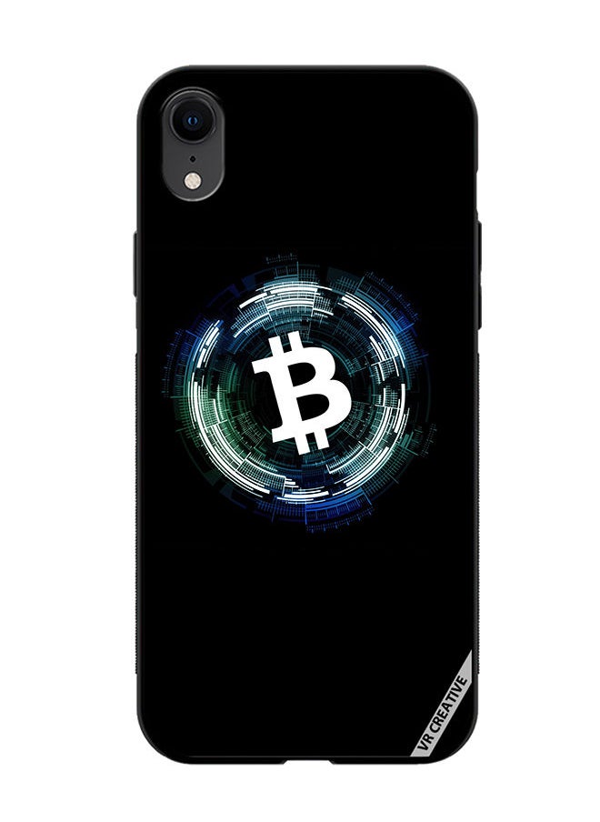 Protective Case Cover For Apple iPhone XR Bitcoin Design Multicolour