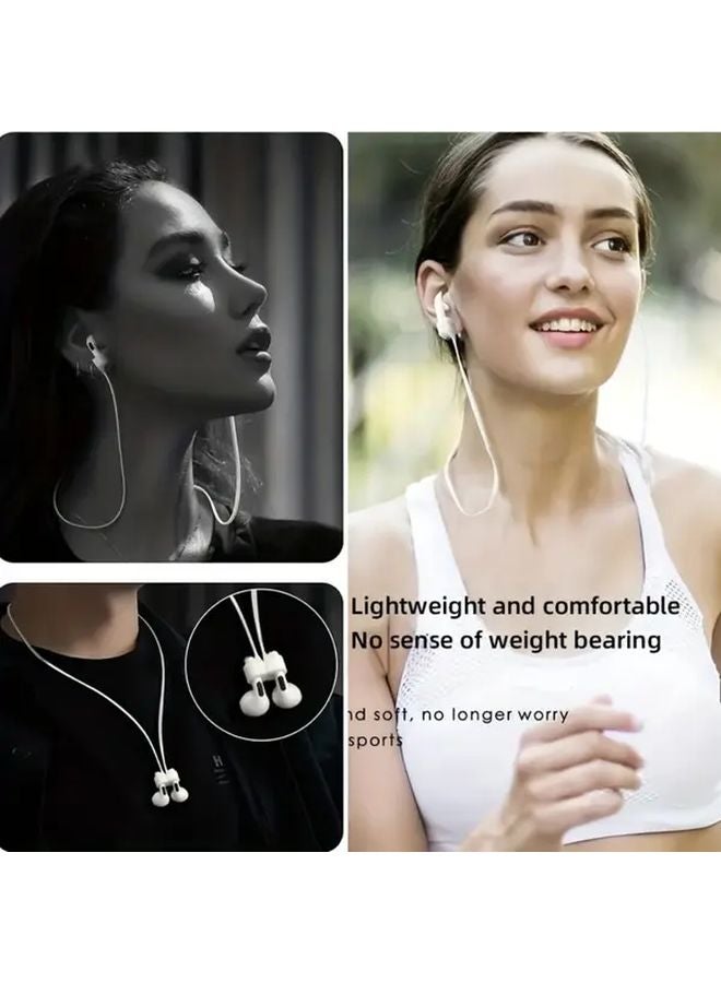 Magnetic Anti Loss Strap For Wireless Earphones Outdoor Sports Pink Silicone - Image 4