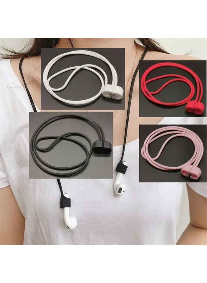 Magnetic Anti Loss Strap For Wireless Earphones Outdoor Sports Pink Silicone - Image 2