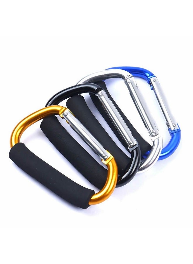 GOOTRADES 4 Pack Large Durable Carabiner Hooks Mummy Clip Pushchair Shopping Bag Holder Carry Handle  - Image 1