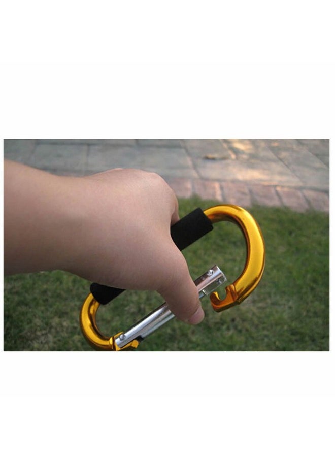 GOOTRADES 4 Pack Large Durable Carabiner Hooks Mummy Clip Pushchair Shopping Bag Holder Carry Handle  - Image 4