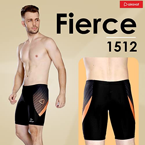 AIRAVAT Swimming Jammer, Swim Wear, 1512 Fierce Swimming Short for Men, Quick Drying, Swimming Costume for Men (3XL, Orange) - Image 5