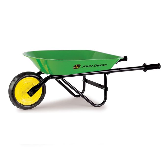 TOMY John Deere Kids Wheelbarrow 34 Inch Kids Gardening Tools John Deere Toys Ages 2 Years and Up
