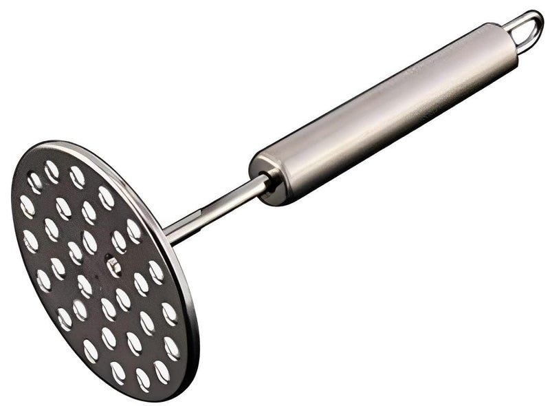 DHAVL Kavid Stainless Steel Potato Masher Vegetable Masher Paav Bhaji Masher for Kitchen Tool Silver Pack of 1 - Image 1