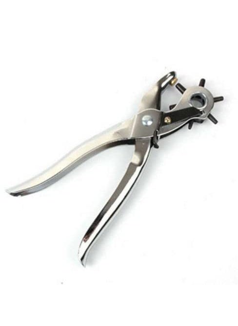 Eenty Eenty Heavy Duty Rotary Puncher Multi Hole Sizes Make for Leather Hole Punch for Belts Watch Bands Straps Dog Collars Saddles Shoes Silver  - Image 2