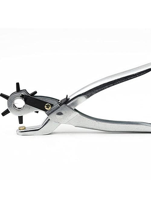 Eenty Eenty Heavy Duty Rotary Puncher Multi Hole Sizes Make for Leather Hole Punch for Belts Watch Bands Straps Dog Collars Saddles Shoes Silver  - Image 1