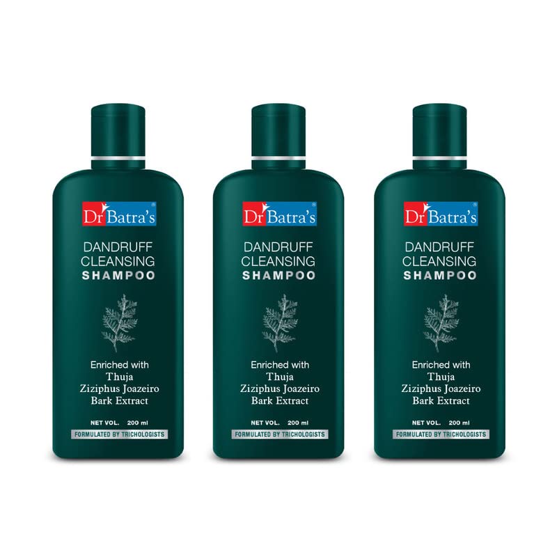 Dr Batra's Dr Batras Dandruff Cleansing Shampoo Enriched With Thuja 200 ml Pack of 3 - Image 1