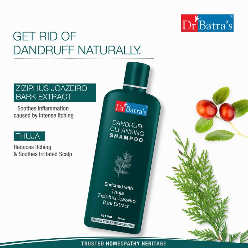 Dr Batra's Dr Batras Dandruff Cleansing Shampoo Enriched With Thuja 200 ml Pack of 3 - Image 5