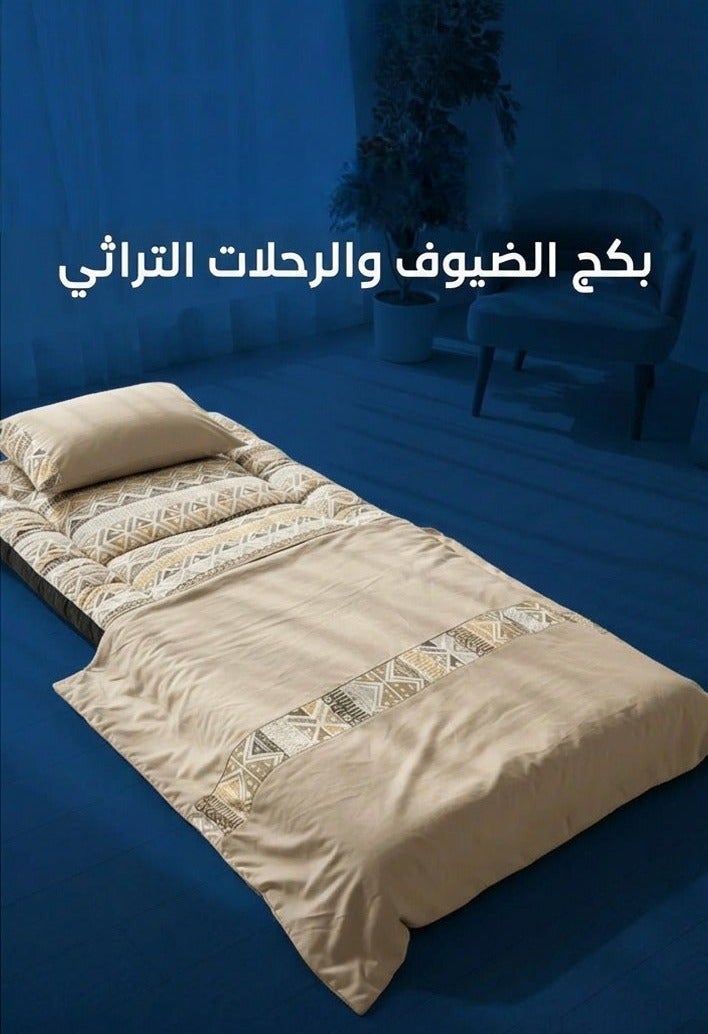 قطن إكس بكج الضيوف والرحلات التراثي  3 في 1  | طراحة + غطاء + مخدة | - Image 1