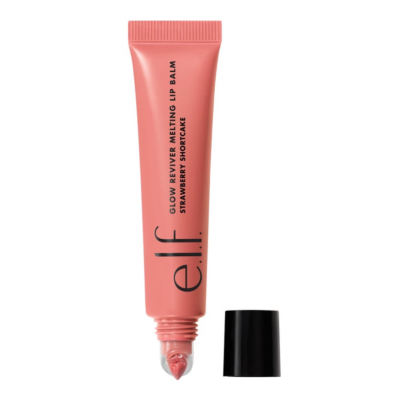 elf e.l.f. Glow Reviver Melting Lip Balm, Hydrating Tinted Lip Balm For A Glossy Finish & Soft, Supple Lips, Vegan & Cruelty-Free, Strawberry Shortcake - Image 1